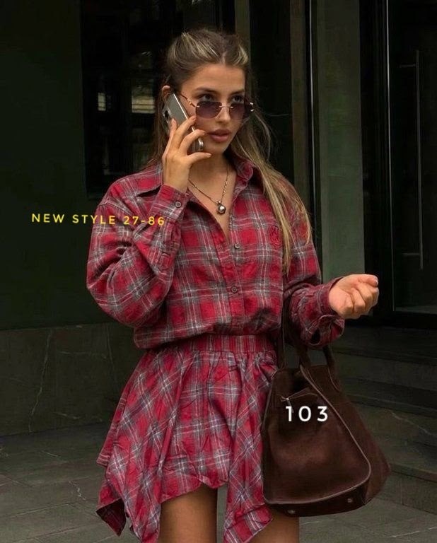 костюм в клетку,платья в клетку,женские костюмы с юбкой,костюм с юбкой и рубашкой в клетку,костюм с юбкой