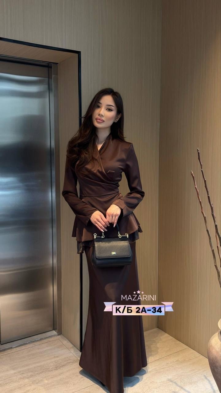 женский костюм,костюм с юбкой,шелковый костюм двойка с юбкой макси by rumi,,мусульманская платья