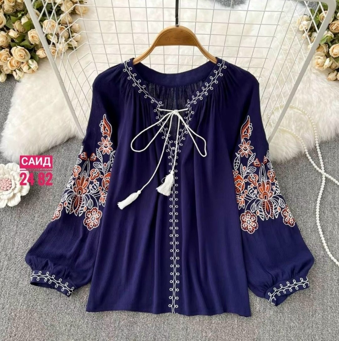 блузка в стиле бохо,женская блузка с вышивкой,блузка с вышивкой,блузка стильная,модная вышивка на блузках