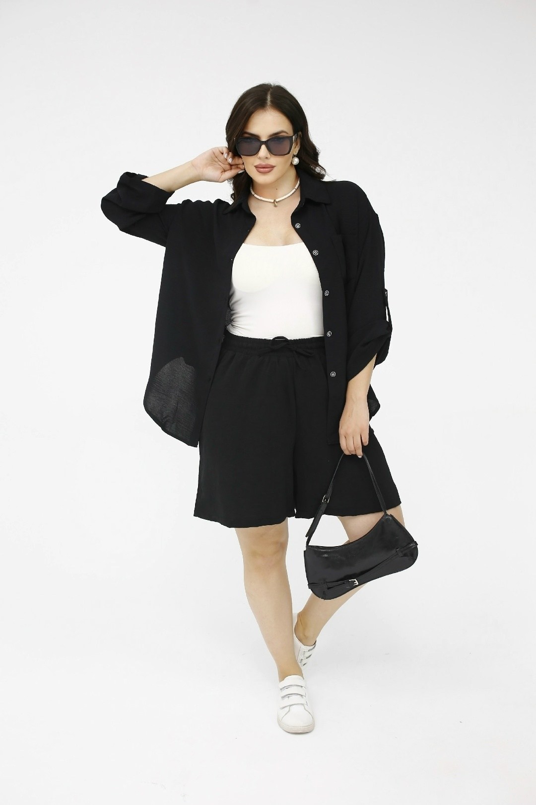 костюм женский черный,блуза рубашечного кроя,женские костюмы,летние костюмы,женский костюм двойка