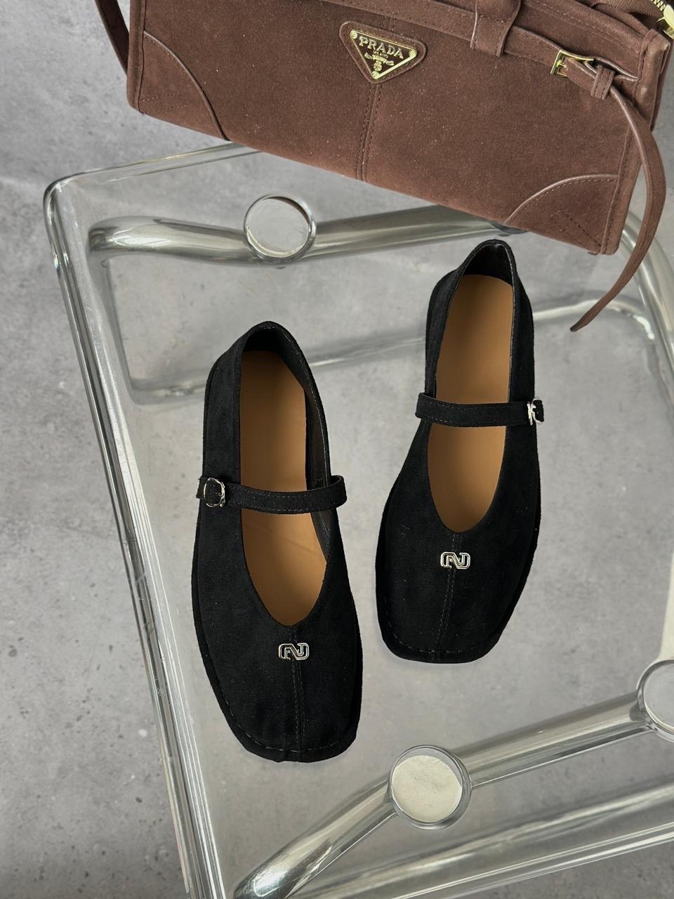 ,замшевые балетки,женские балетки,женская ,женские замшевые балетки с квадратным носом the row коричневые