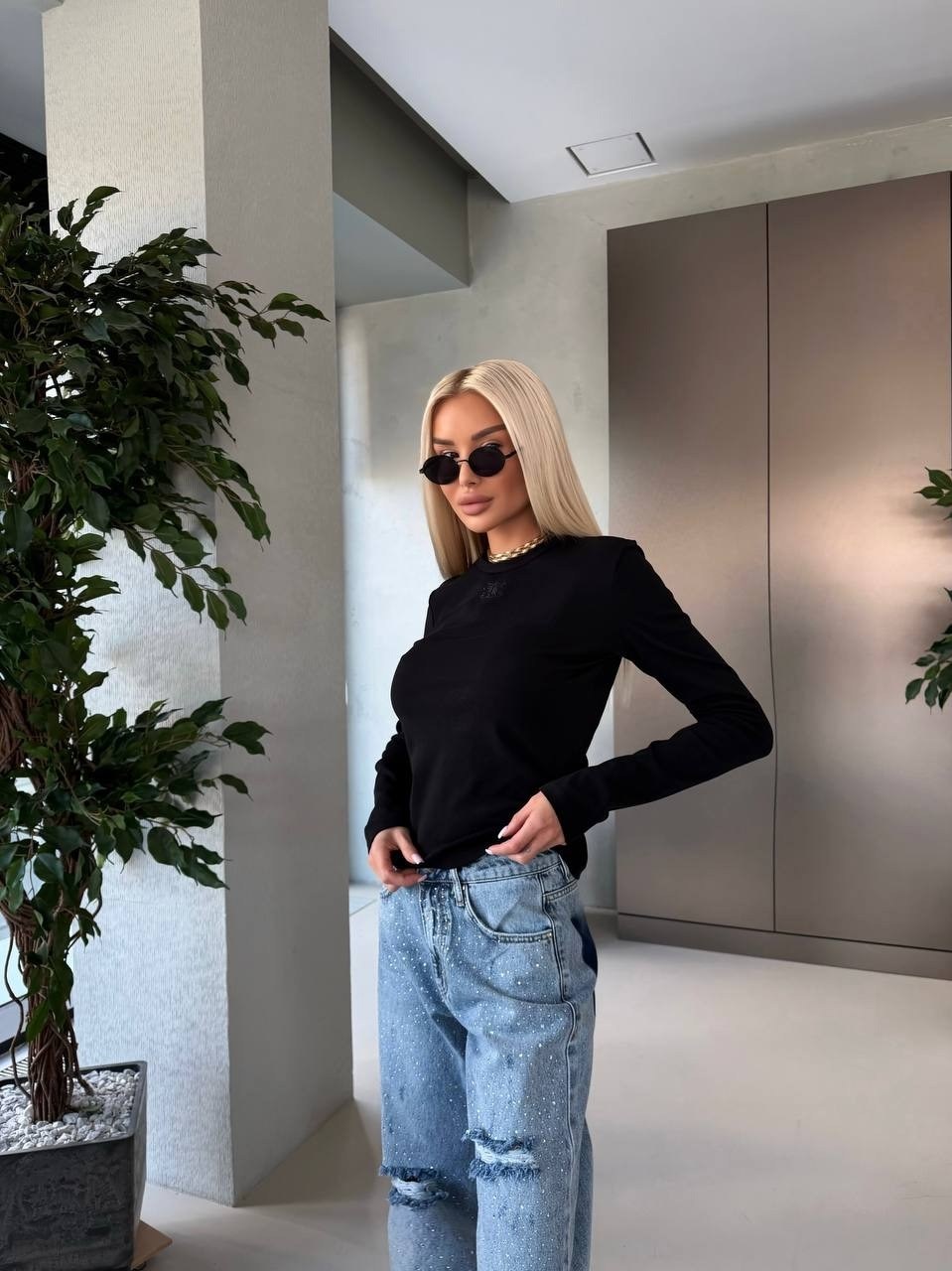 лонгслив женский черный,базовый лонгслив,лонгслив,лонгслив женский,лонгслив fashion a25 черный