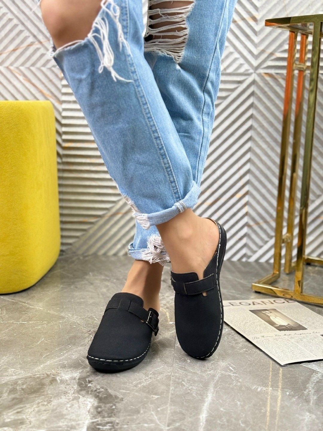 ,мюли женские,женская , повседневные,сабо замшевые