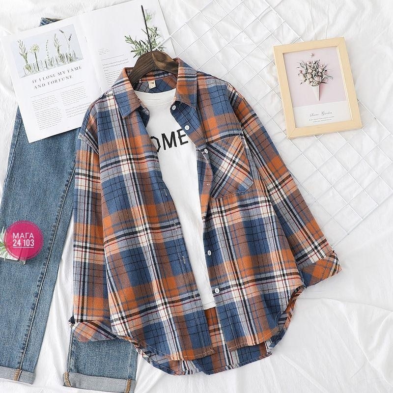 повседневная рубашка в клетку,женские клетчатые рубашки,женская рубашка оверсайз в клетку,клетчатая рубашка с длинным рукавом,женская рубашка в клетку