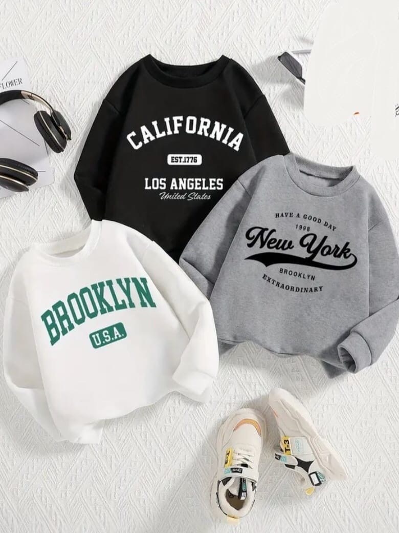 комплект свитшот,свитшот new york fashion с принтом букв,свитшот для малыша,свитшот и толстовка,толстовка los angeles