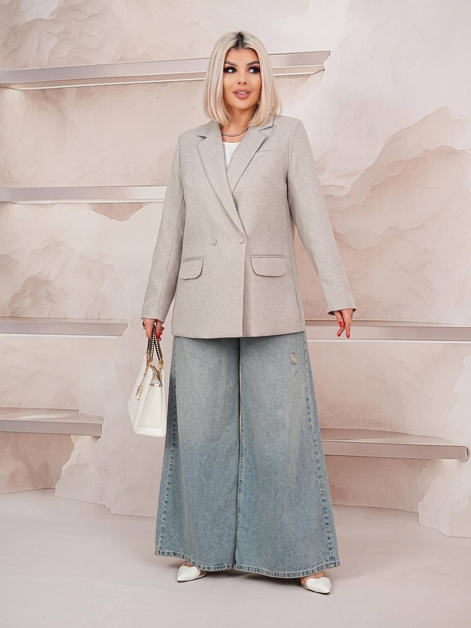 жакет,жакет (пиджак) fantazia mod 5016 серый,жакет классический,пиджак женский оверсайз,пиджак женский классический