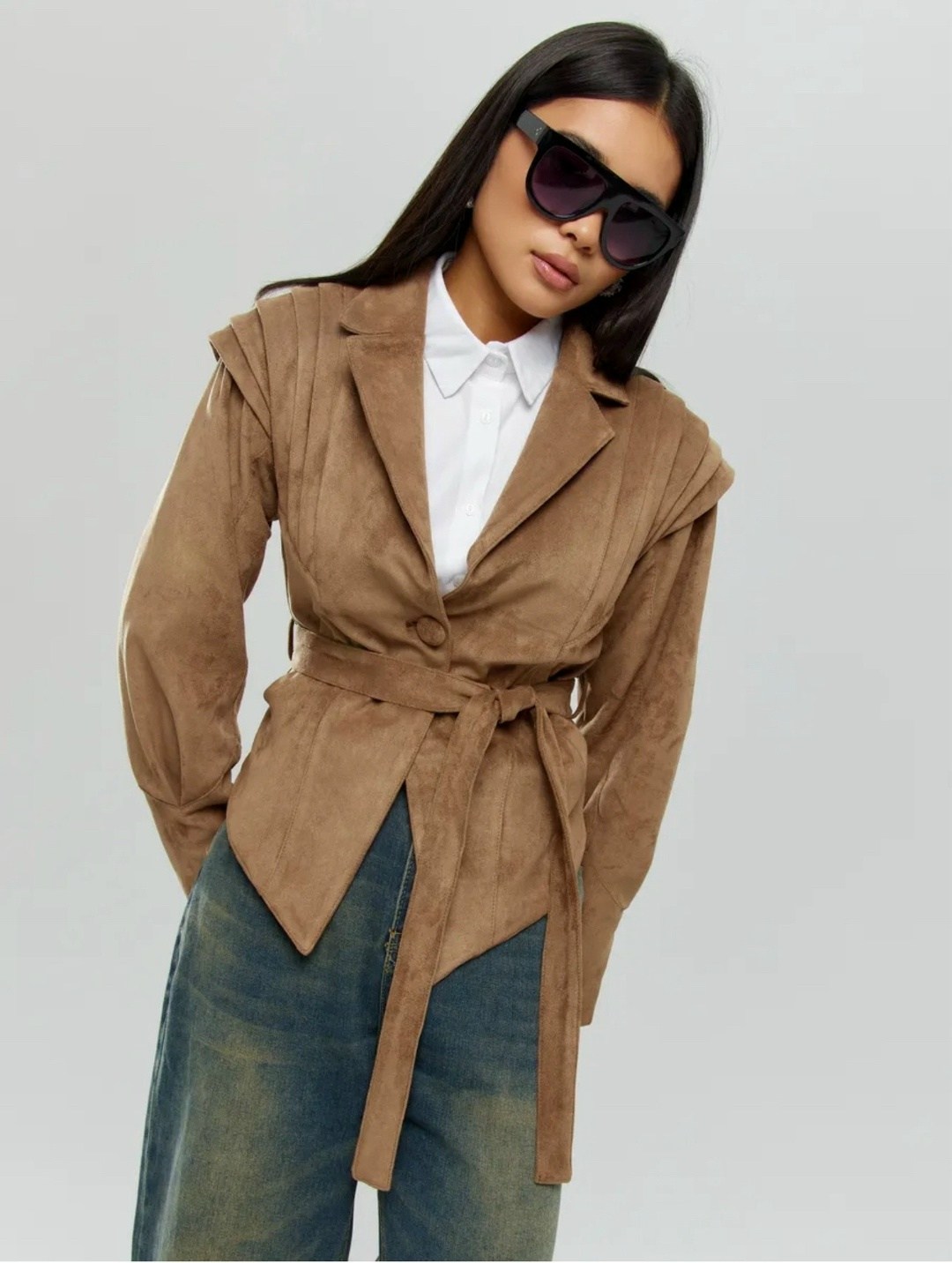 куртка замшевая жакет премиум x'zotic,куртка замшевая,куртка замшевая женская,куртка замшевая жакет премиум,куртка замшевая жакет премиум line xz серо-коричневая