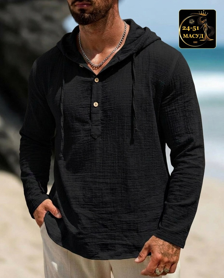 рубашка мужская с капюшоном,рубашка льняная мужская,рубашка с капюшоном,льняная рубашка,рубашка для мужчин