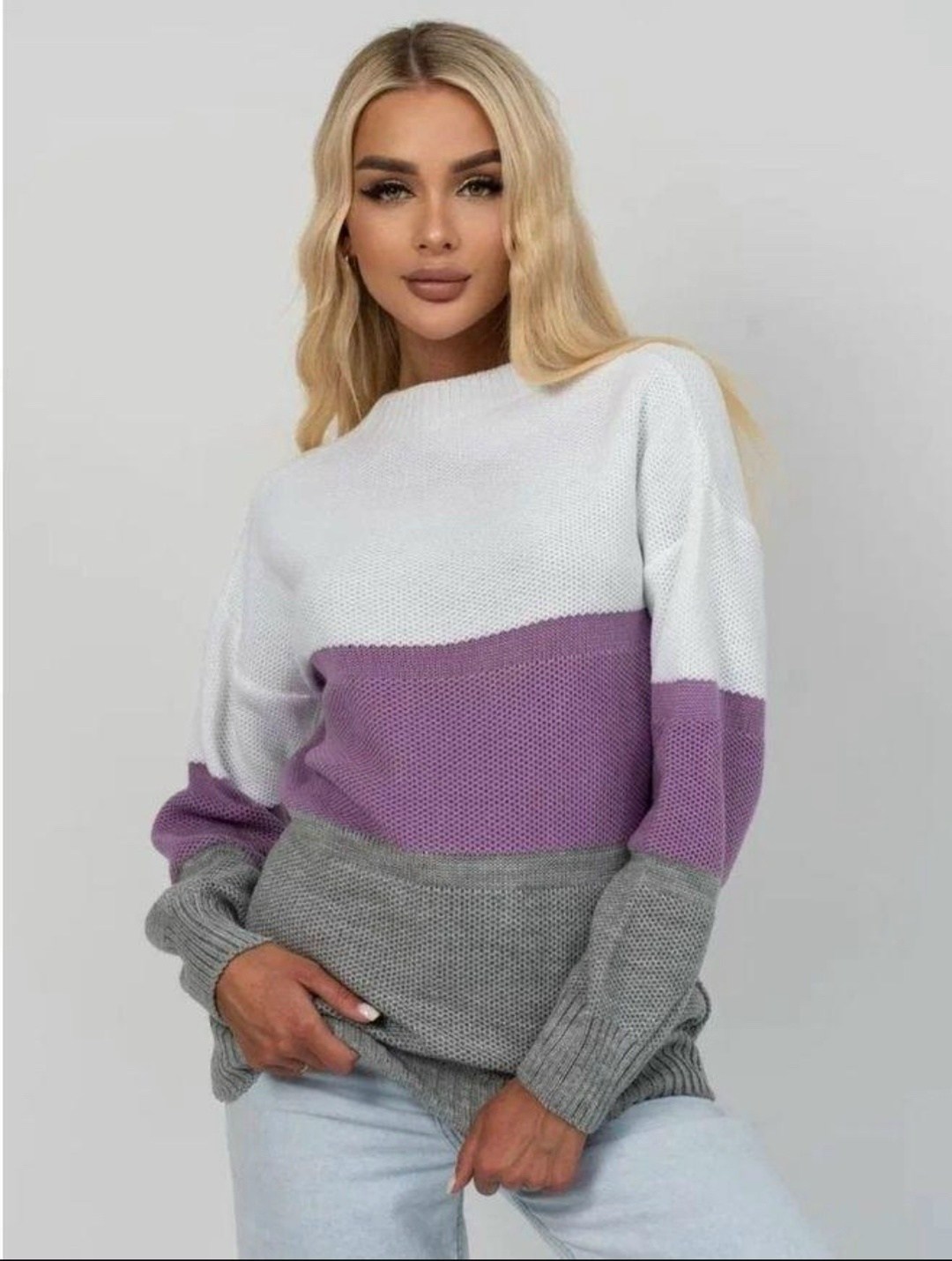 женская кофта,свитер оверсайз в полоску вязаный джемпер,свитер оверсайз в полоску вязаный джемпер win_hp fashion,женская кофта и свитер,джемпера женские