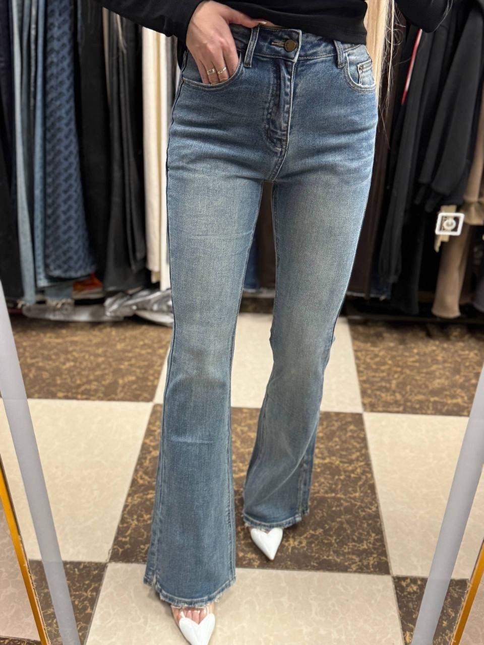 джинсы клеш с высокой посадкой glanada,джинсы женские клёш,джинсы женские клеш от колена,джинсы клеш,джинсы женские