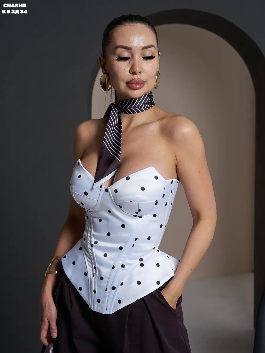 корсет в горошек,корсет женский,корсет бюстье,корсет топ,корсет