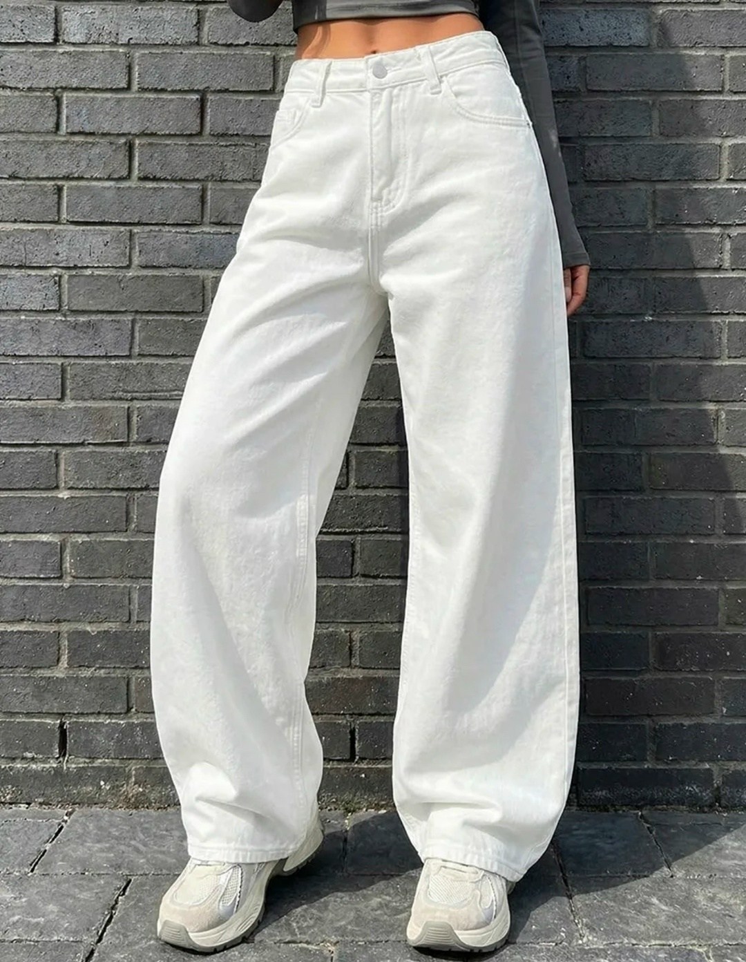 белые джинсы,женские джинсы широкие,женские однотонные свободные джинсы-шаровары удлиненный фасон dazy белый,джинсы брюки,джинсы широкие