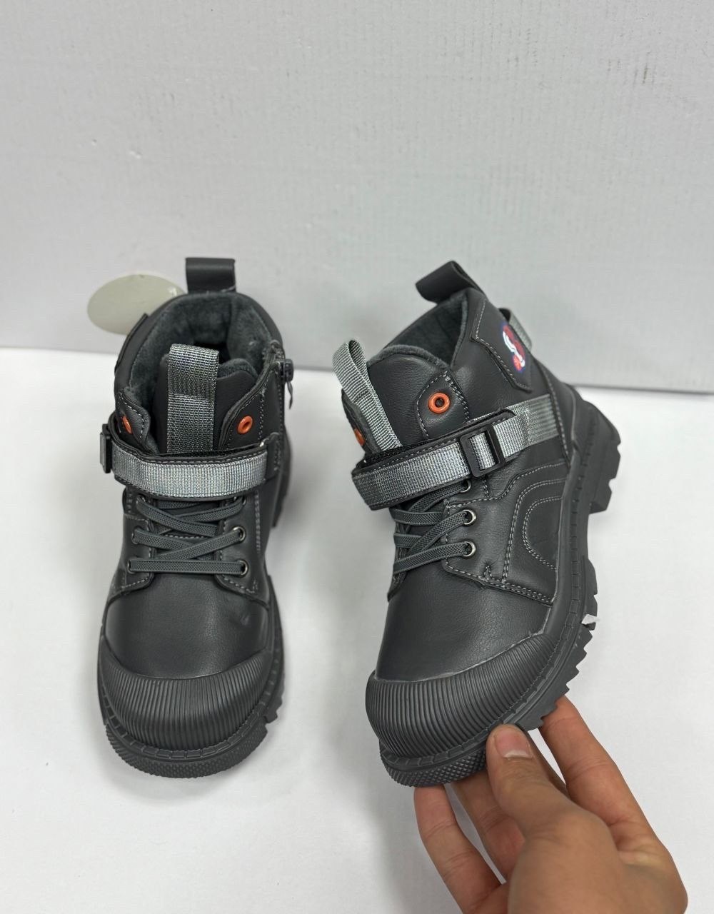 ботинки детские kapika 52447ук цв. серый р. 25,5,ботинки для мальчика,ботинки kapika для мальчика демисезонные,детские ботинки для мальчика,ботинки детские