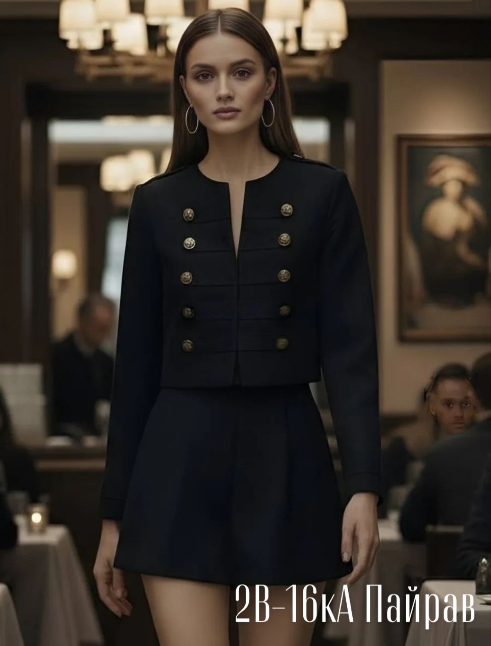 приталенный жакет,жакет,женские жакеты,приталенный жакет с крупными золотистыми пуговицами