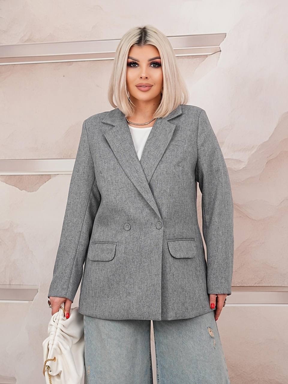 жакет,жакет (пиджак) fantazia mod 5016 серый,жакет классический,пиджак женский оверсайз,пиджак женский классический