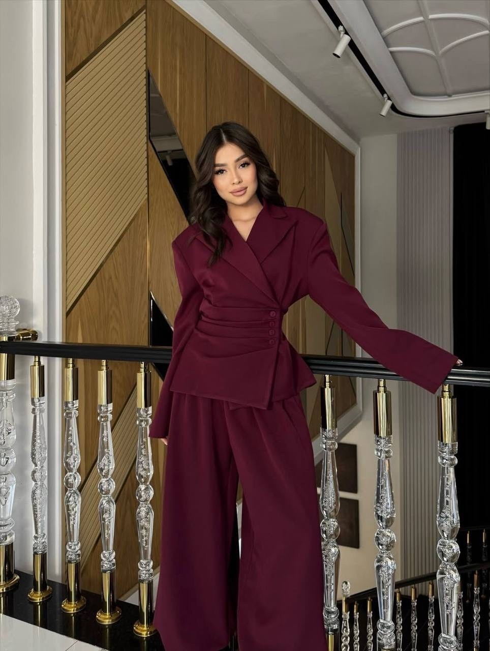 брючный костюм,брючный костюм женский,женский костюм,костюм женский офисный,костюм dilanavip 2123 марсала