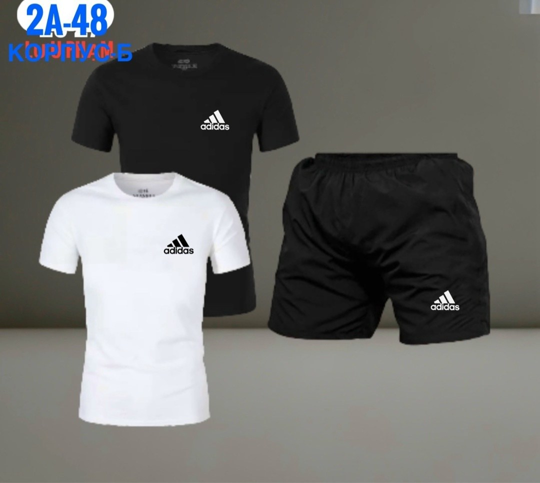 комплект футболок adidas,комплект одежды adidas,костюм спортивный мужской,костюм для мужчин,костюм мужской