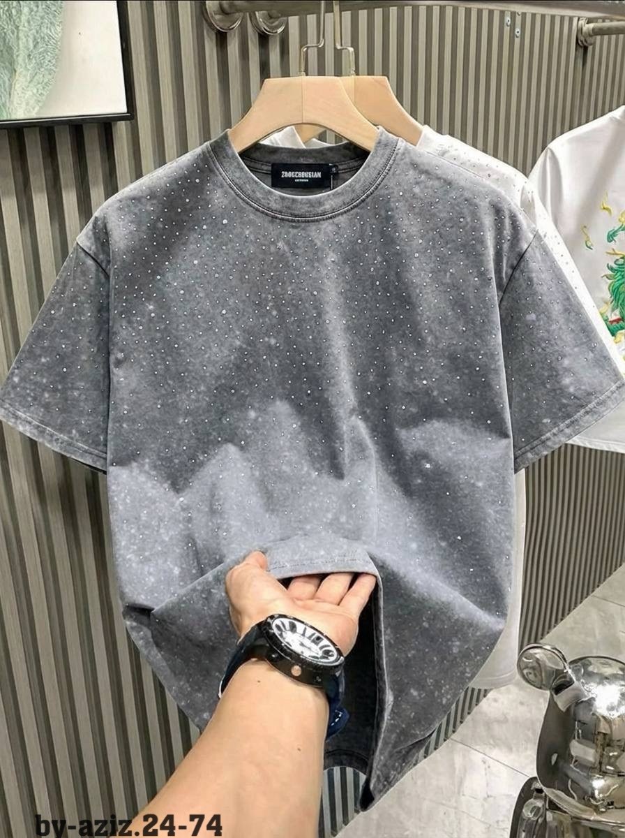 футболки женские мужские,мужские футболки с заклепками,летние модные мужские футболки оверсайз со стразами,модные мужские футболки