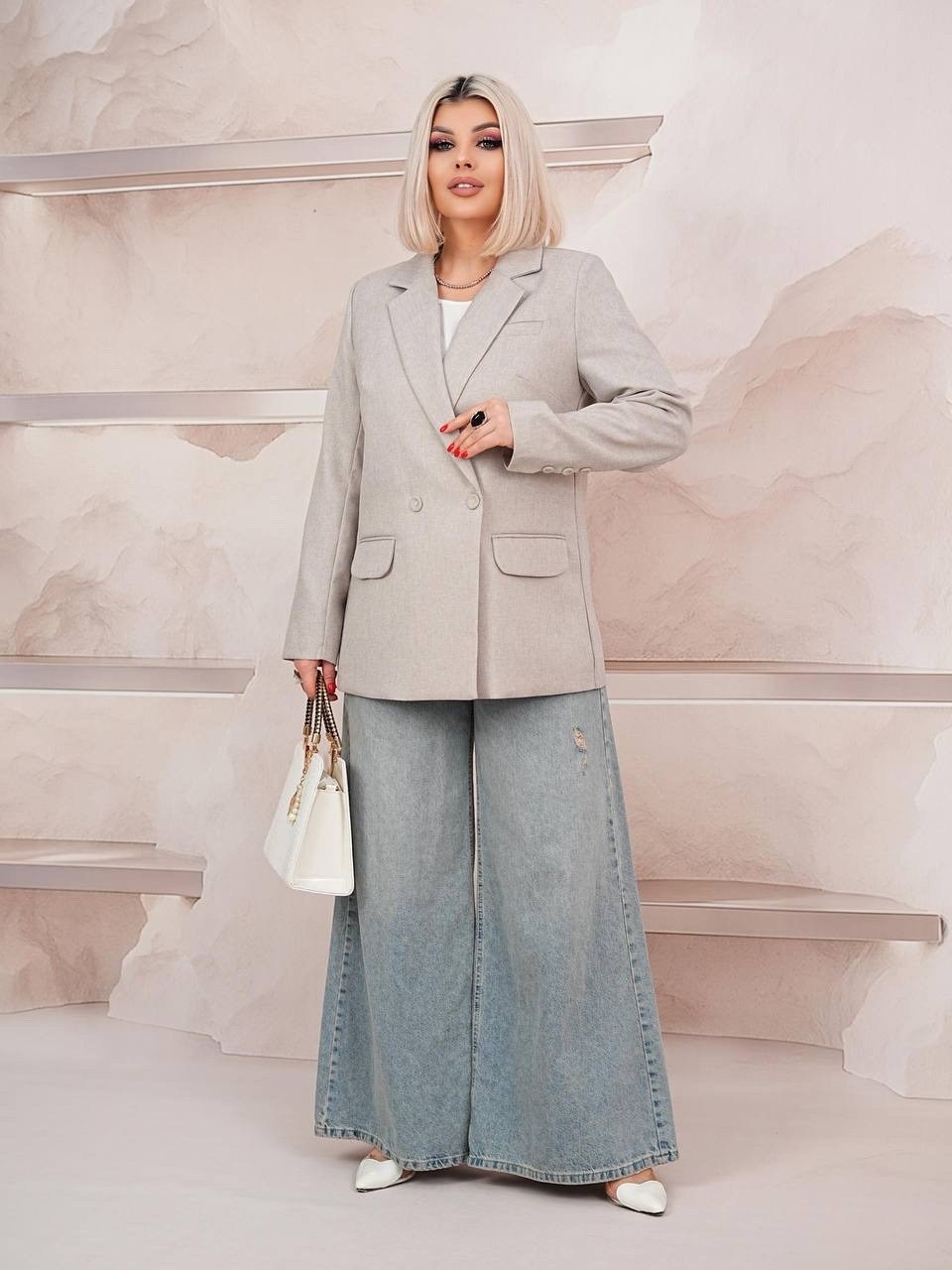 жакет,жакет (пиджак) fantazia mod 5016 серый,жакет классический,пиджак женский оверсайз,пиджак женский классический