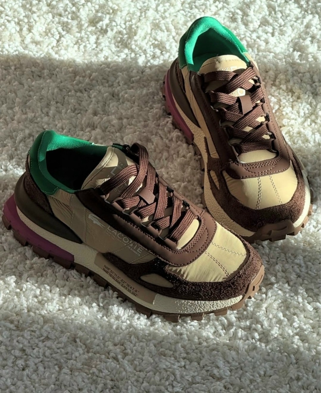 кроссовки lacoste,женские кроссовки,кроссовки,lacoste low-top casual shoes women's light brown green,кроссовки женские lacoste elite active коричневый