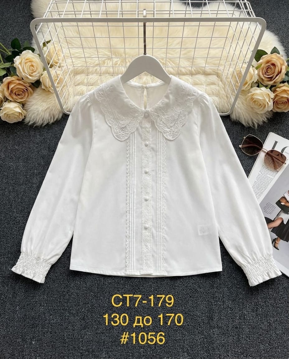 блузка для девочки,блузка школьная,рубашка блузка,блузка с воротником,женская блузка