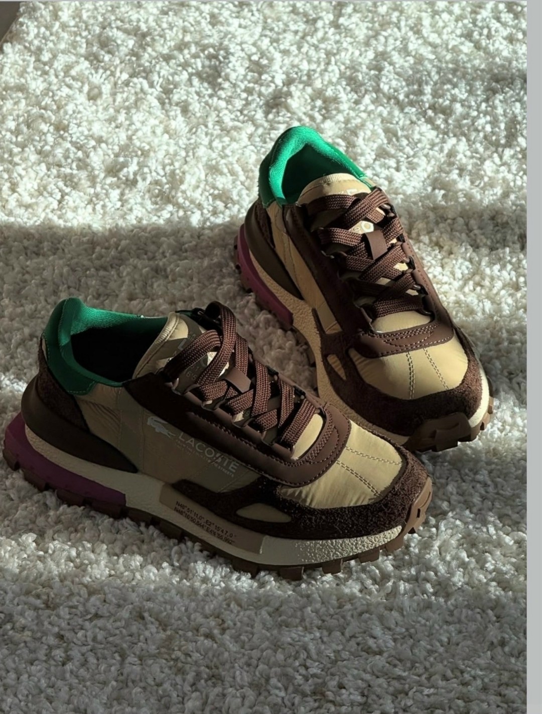 кроссовки lacoste,женские кроссовки,кроссовки,lacoste low-top casual shoes women's light brown green,кроссовки женские lacoste elite active коричневый