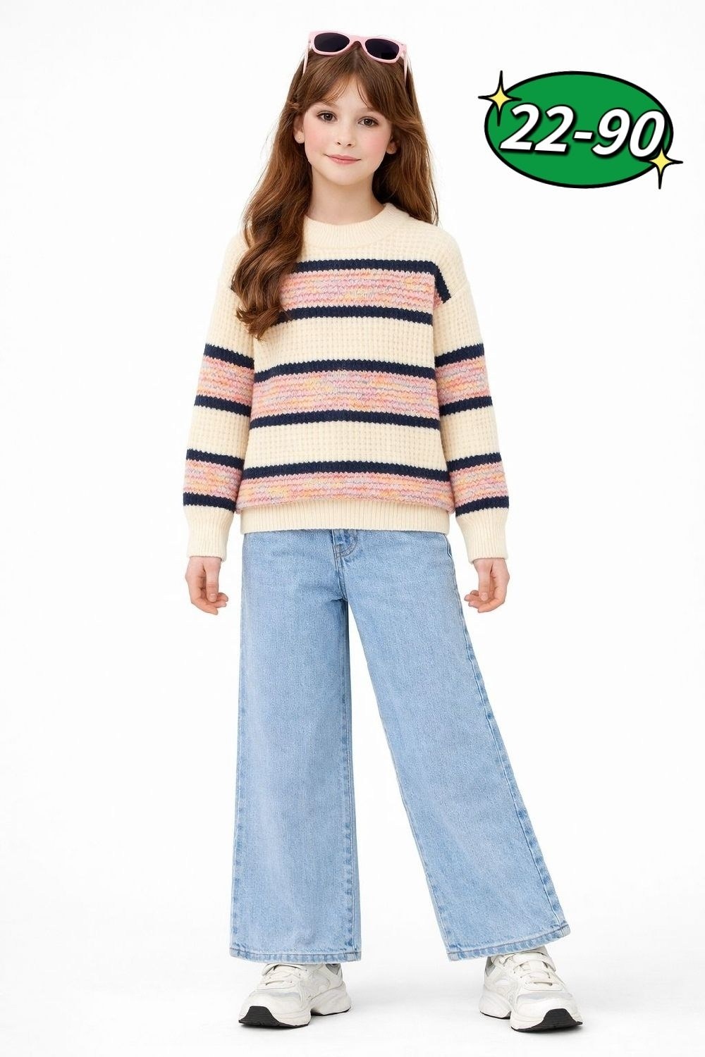 джинсы для девочки широкие,джинсы подростковые для девочек широкие,джинсы для девочек,джемпер,джемпер вязаный