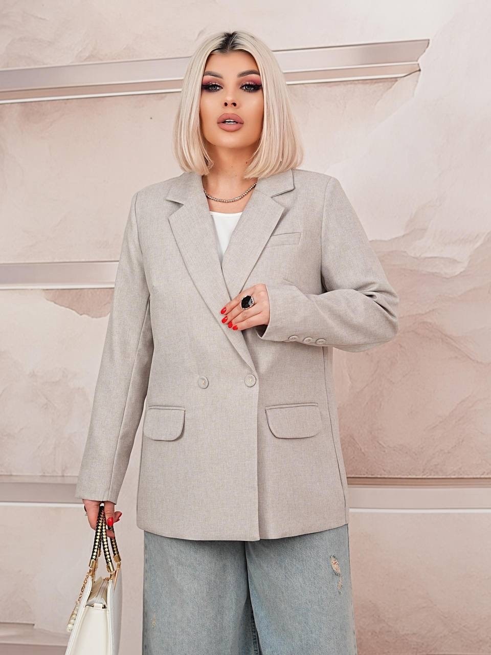 жакет,жакет (пиджак) fantazia mod 5016 серый,жакет классический,пиджак женский оверсайз,пиджак женский классический
