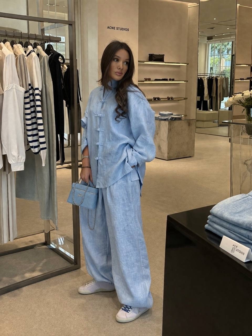 женский костюм оверсайз,оверсайз костюм,брючный костюм,повседневный костюм,льняной костюм