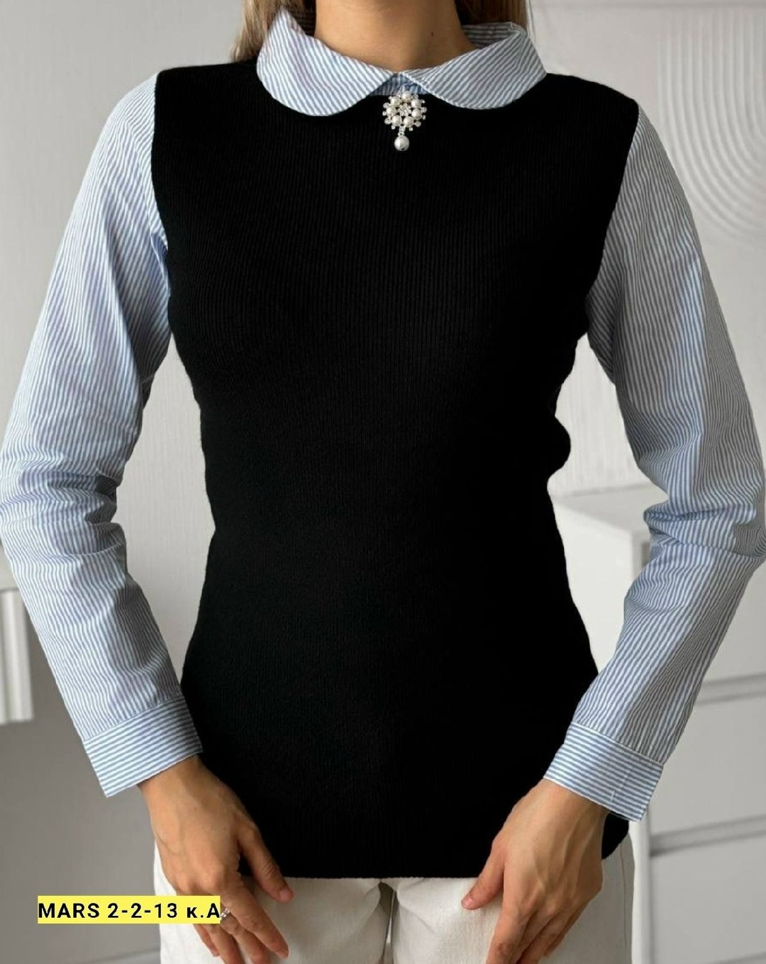 джемпер с рубашкой,стильная кофта,женские джемпера,кофта женская,кофта с рубашкой