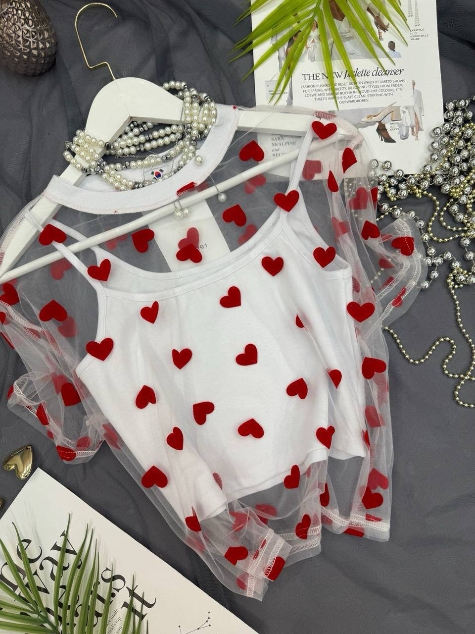 блузка с сеткой,футболка с сеткой,футболка с сердечками,футболка с фатином,футболка женская