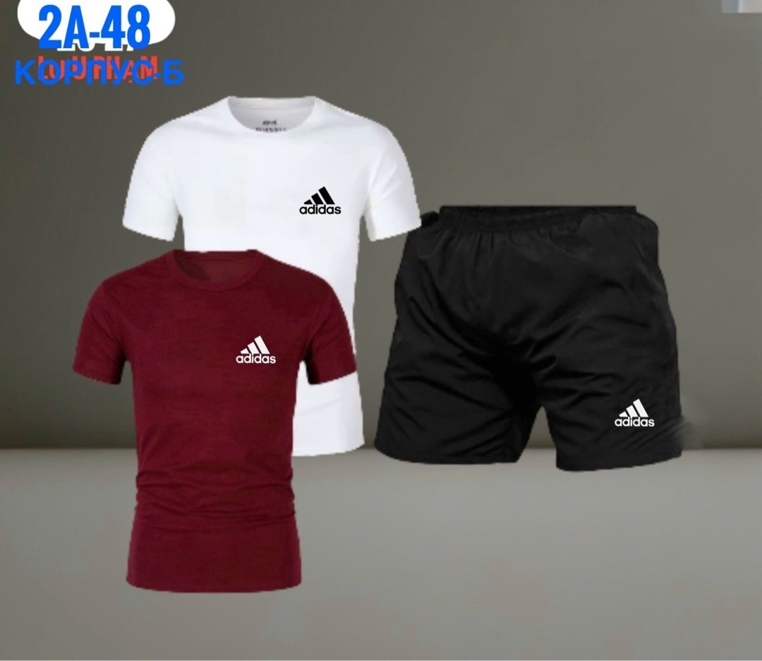 комплект футболок adidas,комплект одежды adidas,костюм спортивный мужской,костюм для мужчин,костюм мужской