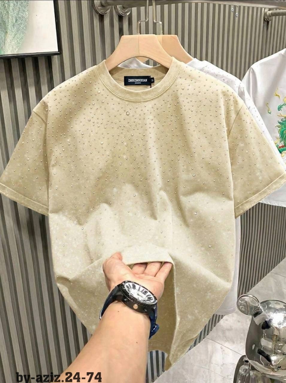 футболки женские мужские,мужские футболки с заклепками,летние модные мужские футболки оверсайз со стразами,модные мужские футболки