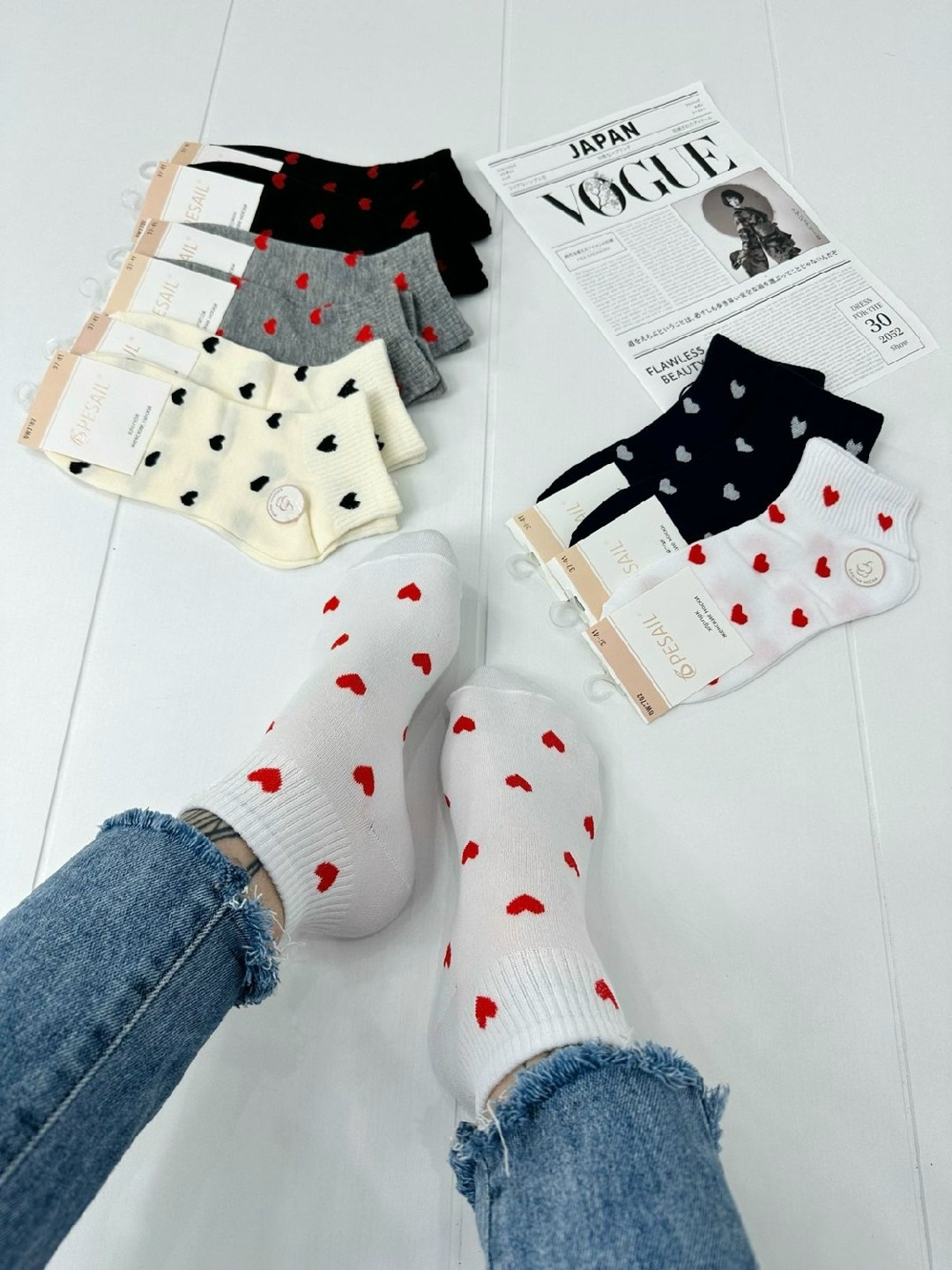 носки женские 10 пар,носки женские,носки набор женские короткие,носки женские короткие с сердечками,комплект носки женские