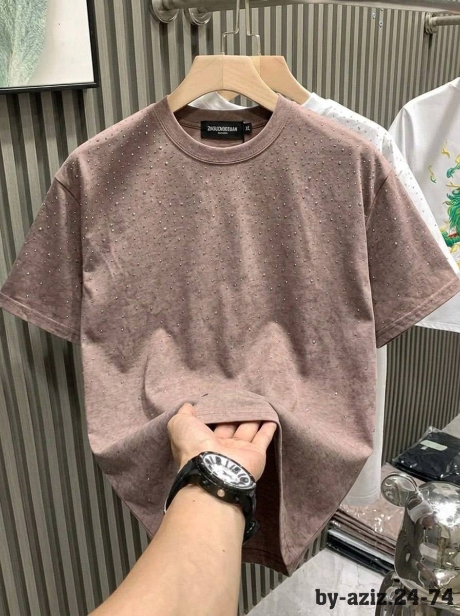 футболки женские мужские,мужские футболки с заклепками,летние модные мужские футболки оверсайз со стразами,модные мужские футболки