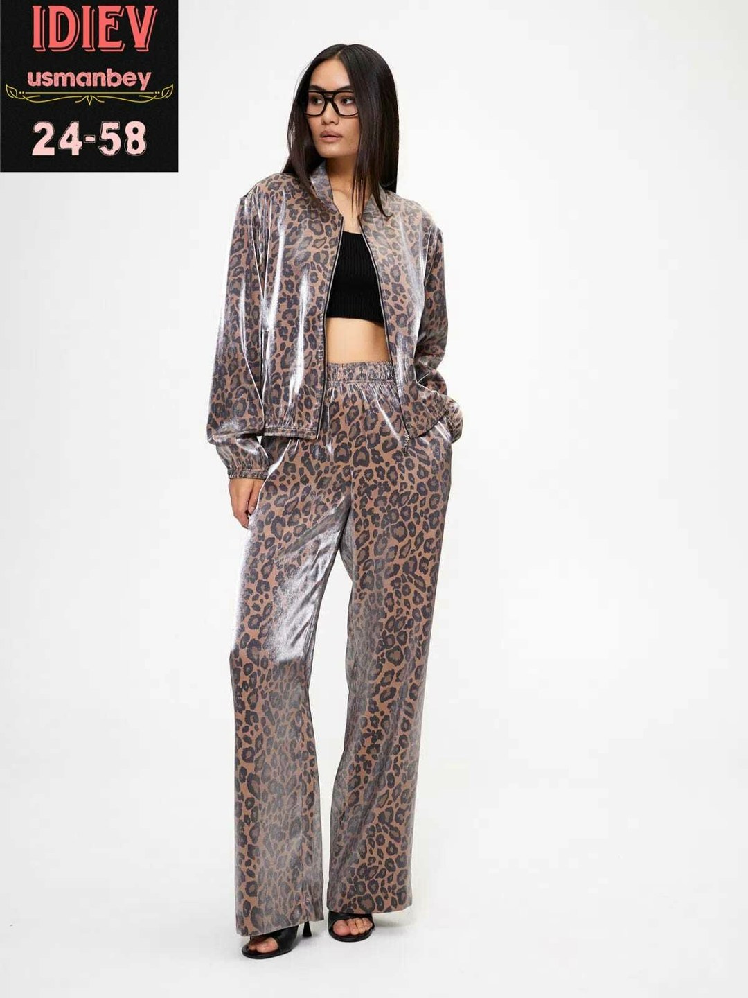 спортивный костюм с леопардовым принтом mix moda,брючный костюм,костюм с брюками,костюм женский,леопардовые костюмы