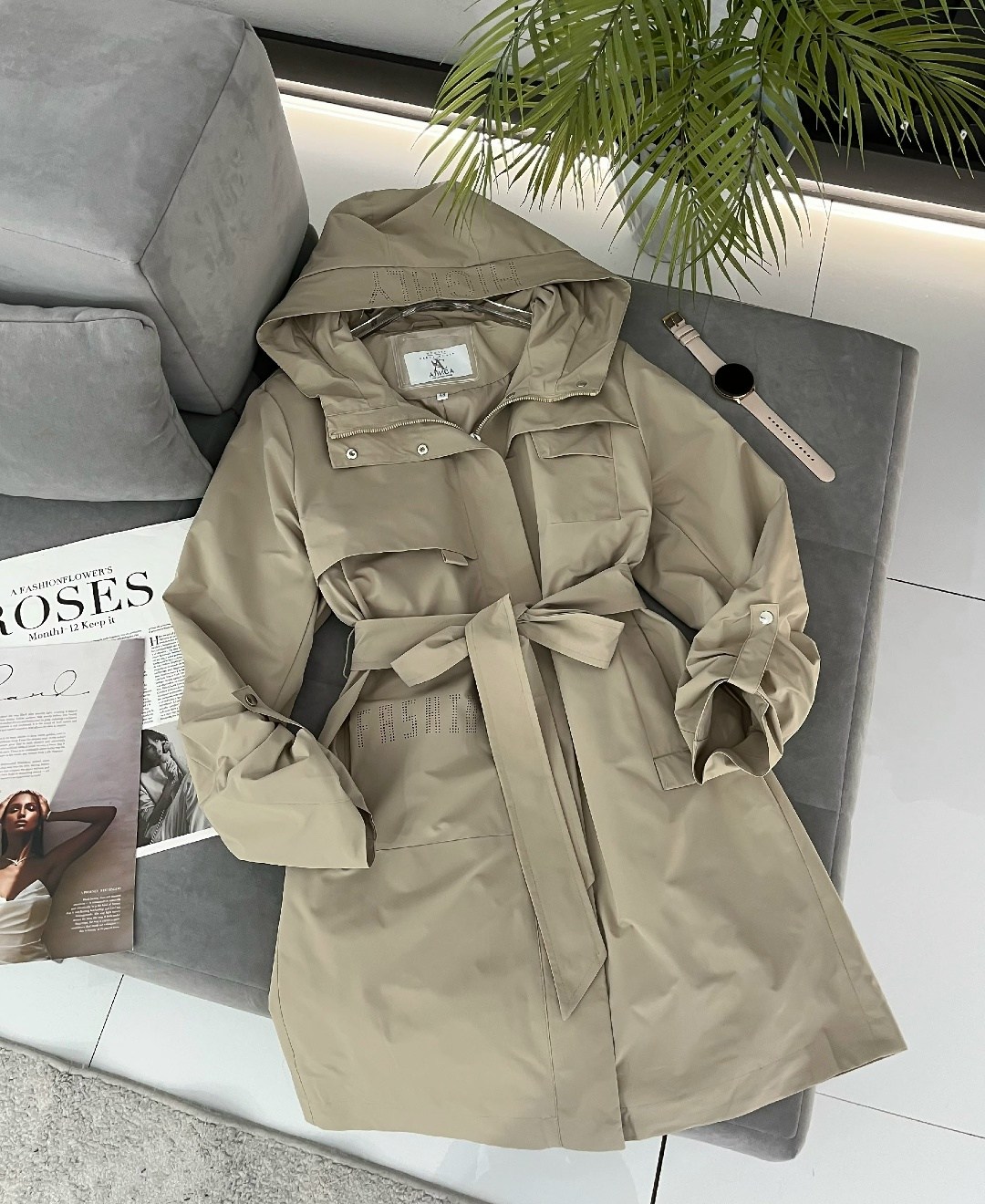 женский плащ,тренч плащ,плащ зеленый,плащ демисезонный,плащ тренч женский