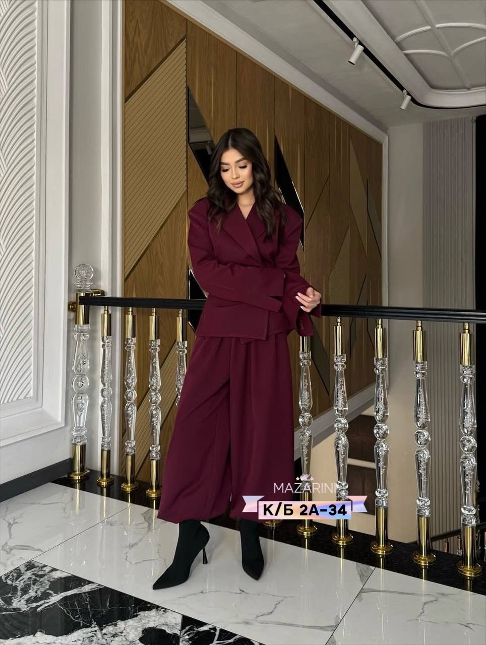 элегантные костюмы,женские костюмы,женский брючный костюм,костюм женский двойка,брючный костюм mubliz 232 бордо