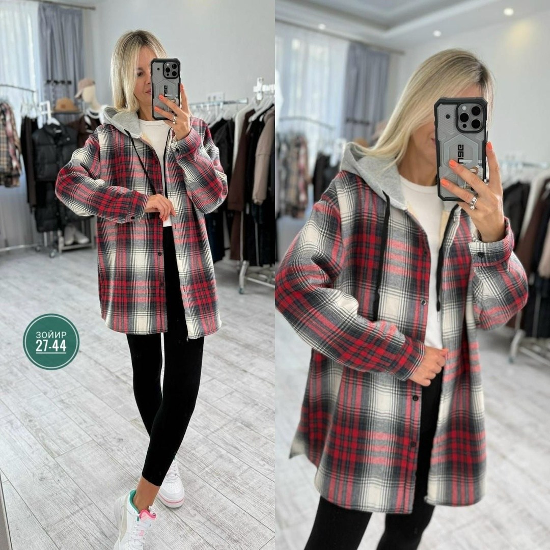 рубашка клетчатая с мехом внутри с капюшоном melidim,рубашка оверсайз теплая в клетку удлиненная amy store,женская рубашка,рубашка с капюшоном,рубашка теплая