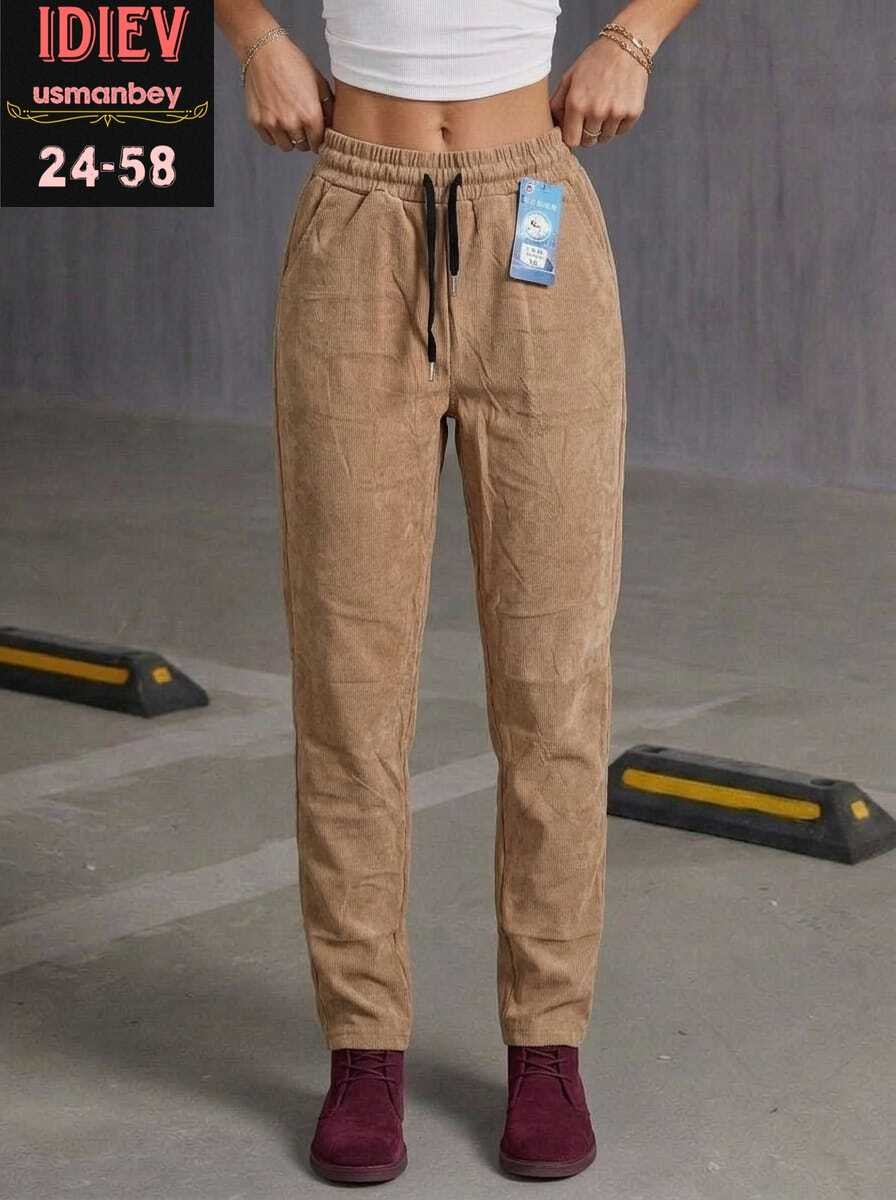 женские брюки 36697 (шоколад),женские брюки,штаны вельвет,теплые брюки женские,брюки 36697 (шоколад)