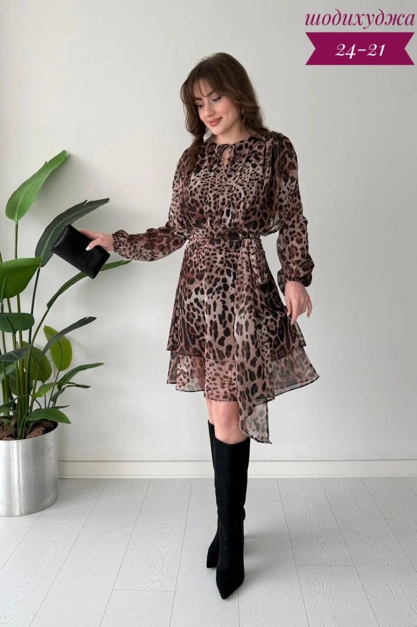 шифоновое платье,шифоновое платье с леопардовым принтом,шифоновое платье женское,шифоновое платье короткое,платье шифон