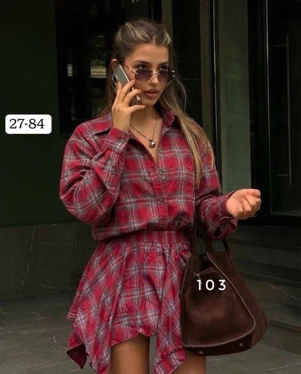 костюм с юбкой и рубашкой,костюм с юбкой и рубашкой в клетку,женский костюм,костюм с юбкой в клетку,костюм с юбкой женский