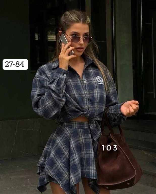 костюм с юбкой и рубашкой,костюм с юбкой и рубашкой в клетку,женский костюм,костюм с юбкой в клетку,костюм с юбкой женский