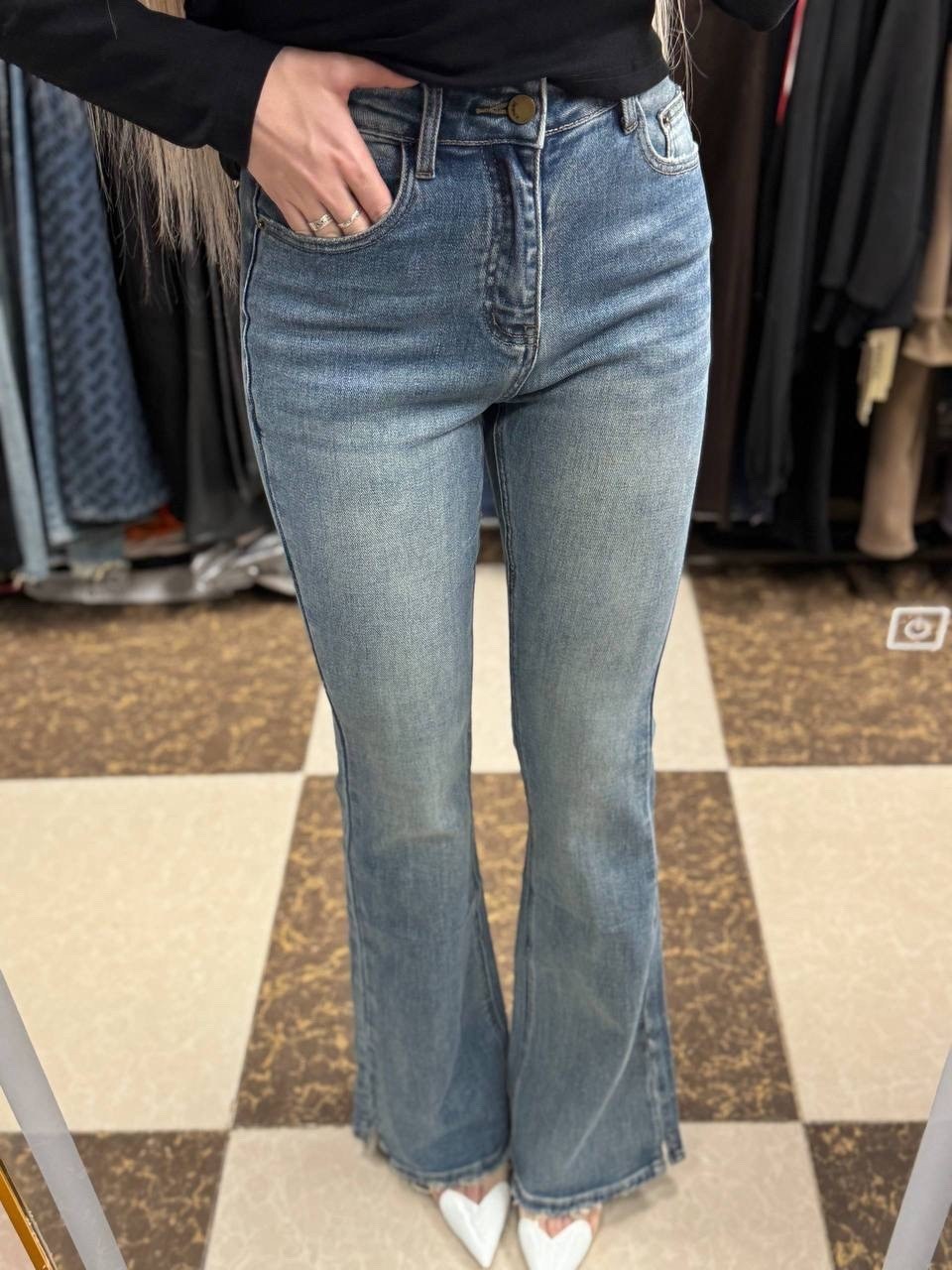 джинсы клеш с высокой посадкой glanada,джинсы женские клёш,джинсы женские клеш от колена,джинсы клеш,джинсы женские