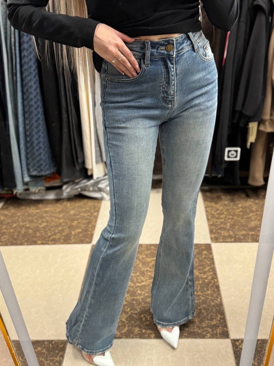 джинсы клеш с высокой посадкой glanada,джинсы женские клёш,джинсы женские клеш от колена,джинсы клеш,джинсы женские