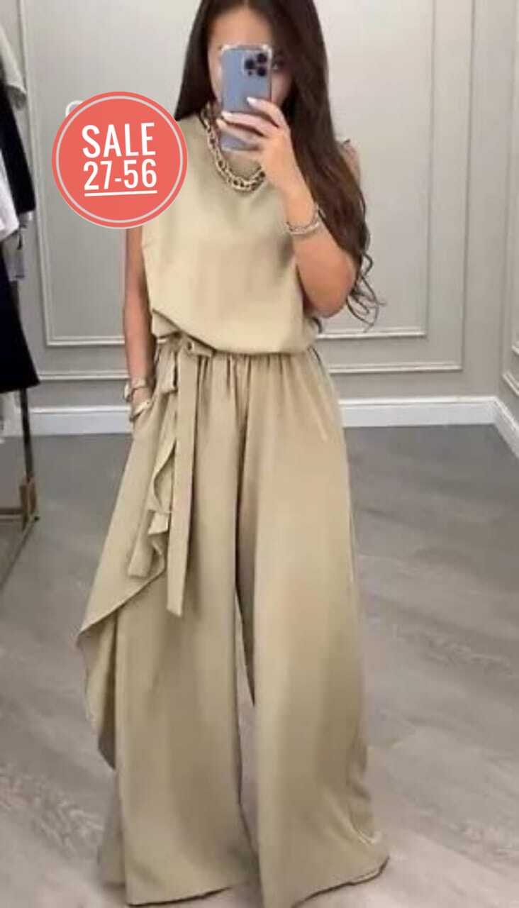 костюм с брюками нарядный,костюм женский,комбинезон повседневный,брючный комбинезон,костюм бежевый