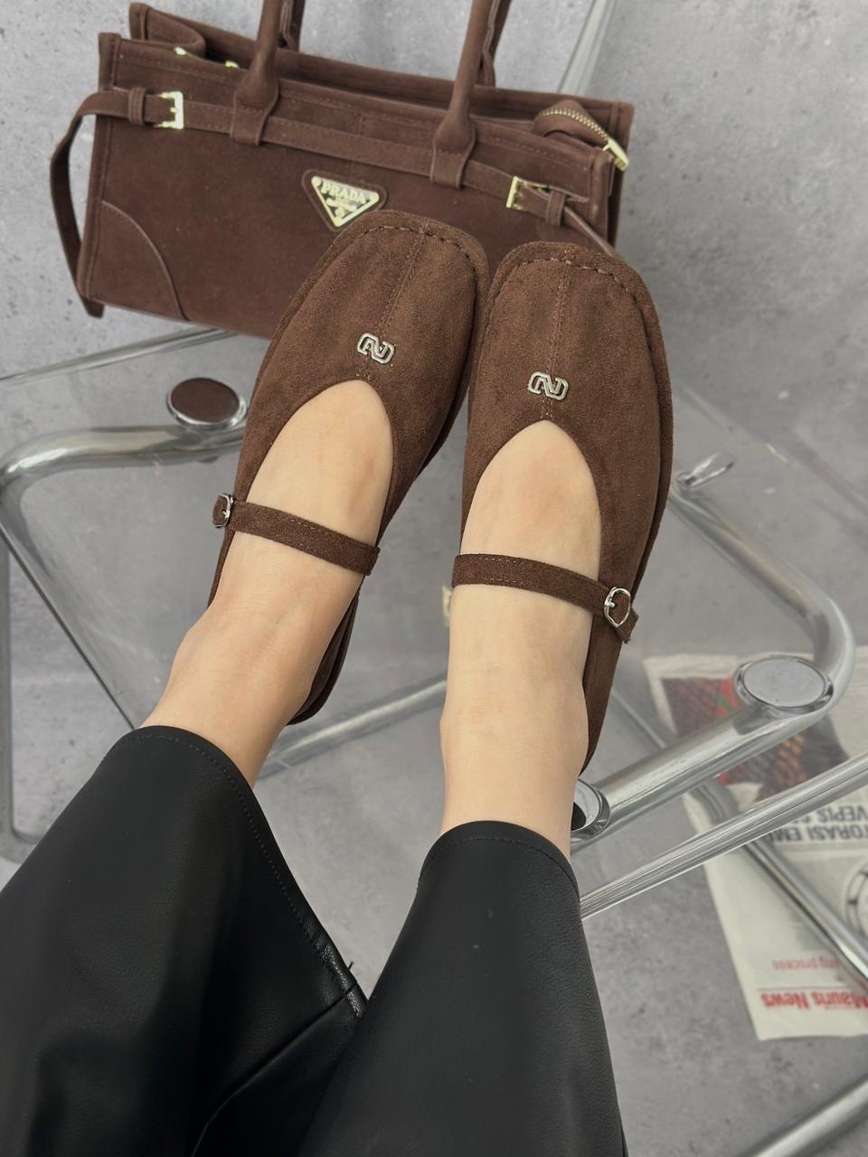 ,замшевые балетки,женские балетки,женская ,женские замшевые балетки с квадратным носом the row коричневые