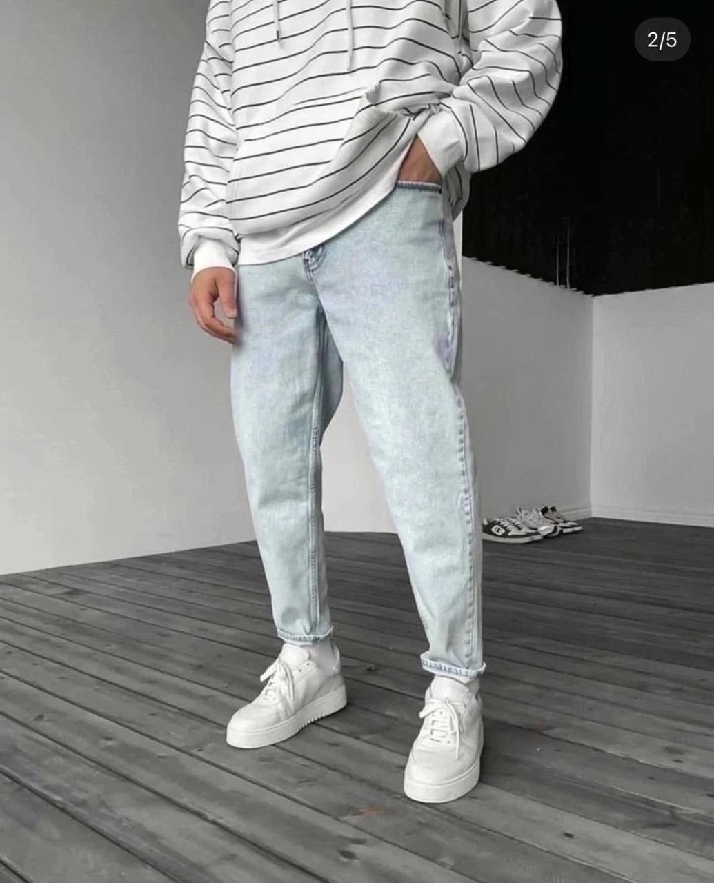 мужские качественные джинсы мом светло-серые,джинсы банан мужские,джинсы для мужчин,джинсы бананы мужские светлые,мужские джинсы