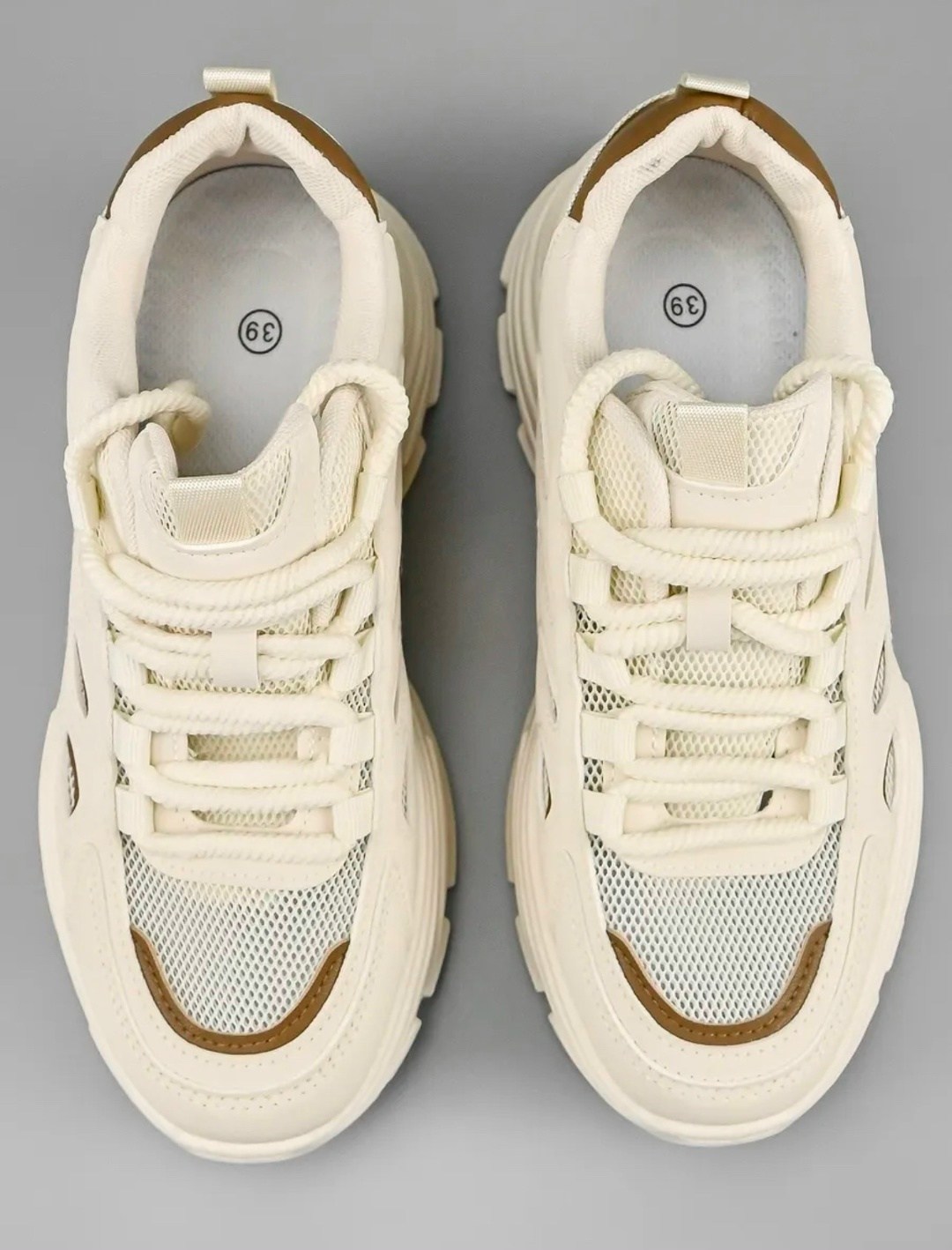 женские кроссовки,кроссовки летни,,кроссовки для женщин,кроссовки pooq chunky sneakers women's low-top бежевый