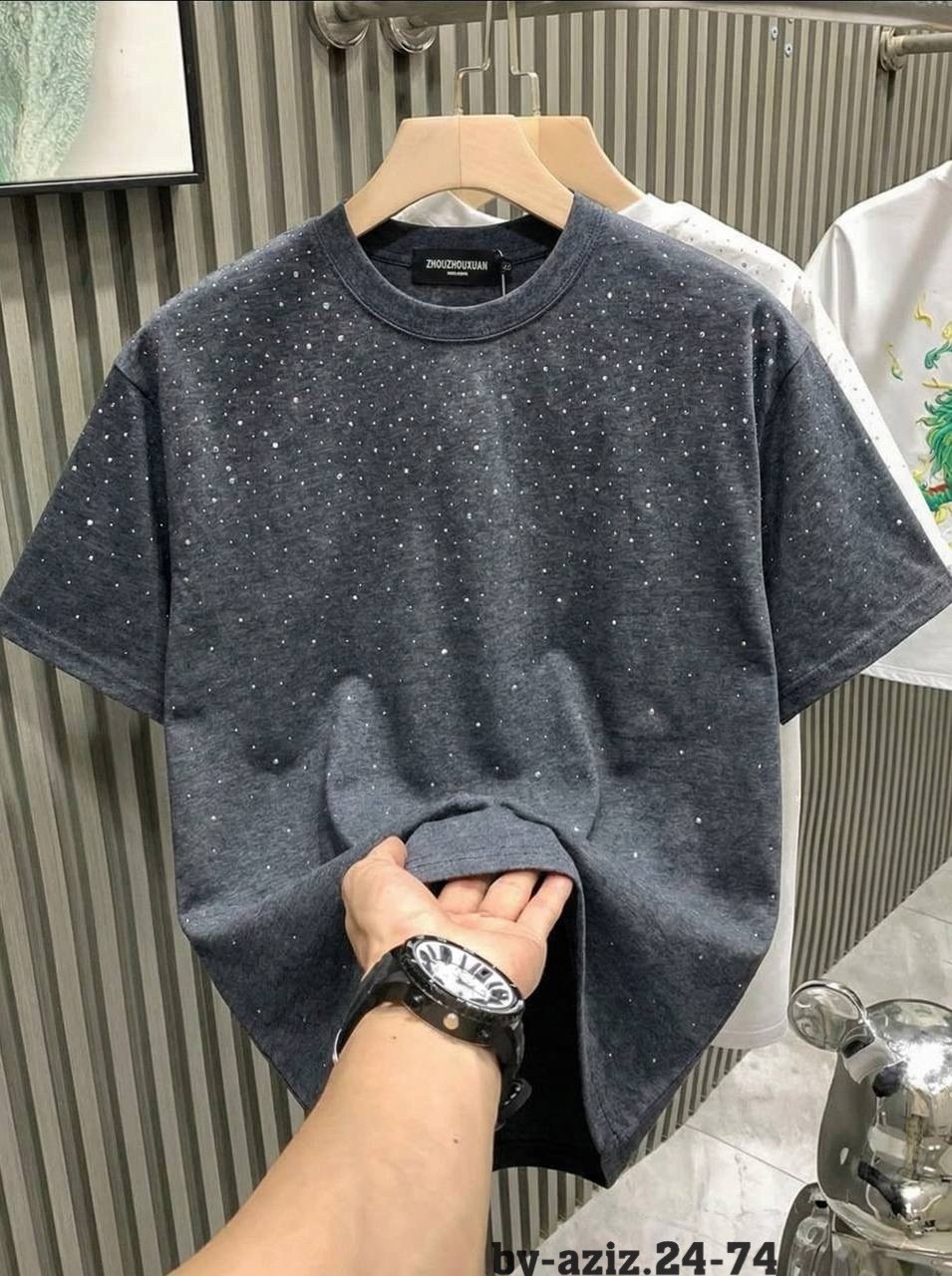 футболки женские мужские,мужские футболки с заклепками,летние модные мужские футболки оверсайз со стразами,модные мужские футболки